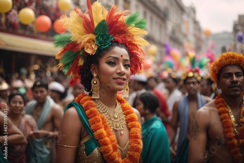 fancy woman in a carnival