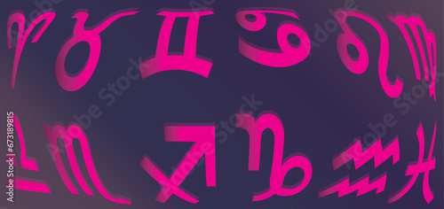 Zodiac Signs, Zodiac symbols icon set vector illustration zodiac star set	