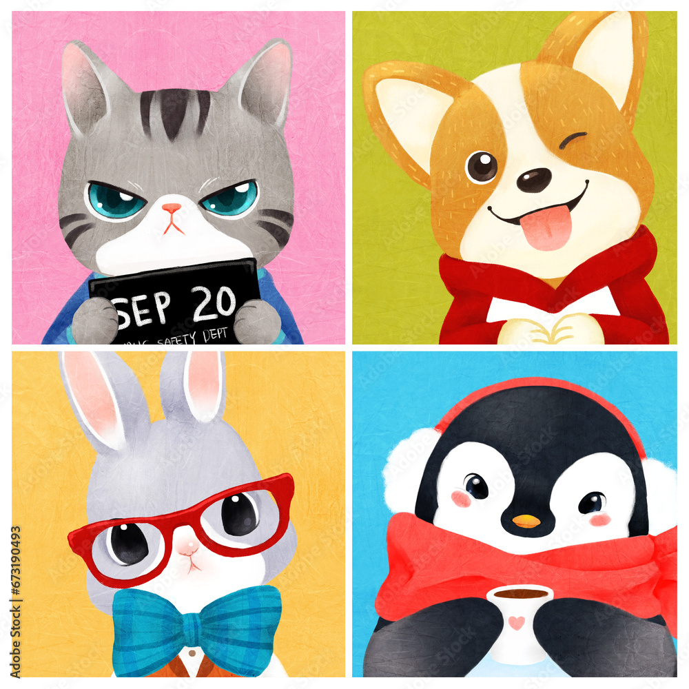 Fototapeta premium an animal card