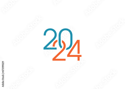 2024 logo. 2024 logo for calendar, agenda, magazine, business © yasin