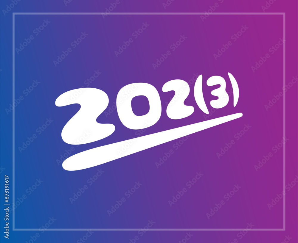 2023 logo on blue-purple gradient. vector 2023 2023 logo on blue-purple gradient. vector 2023