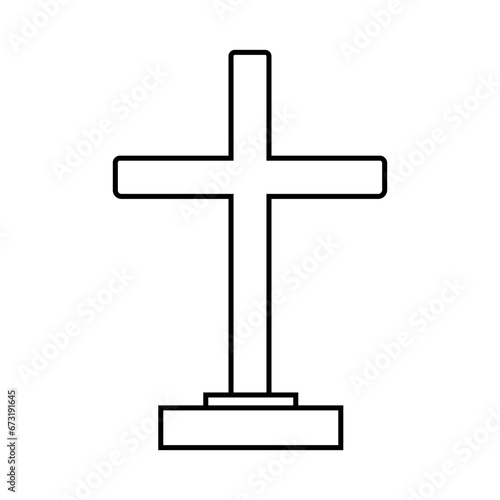 Christian cross vector icon. religion illustration sign. creed symbol. confession logo.