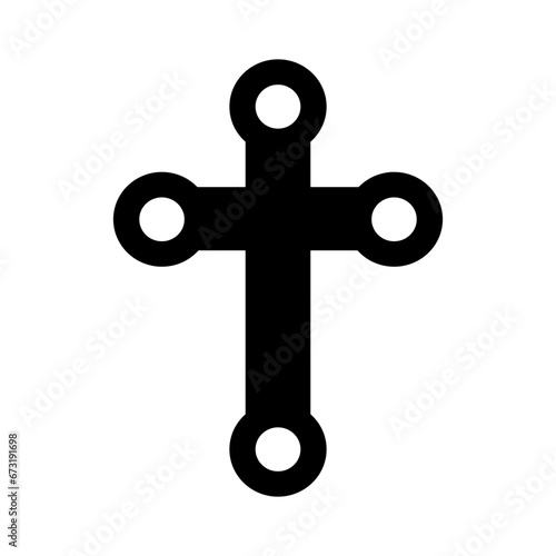 Christian cross vector icon. religion illustration sign. creed symbol. confession logo.
