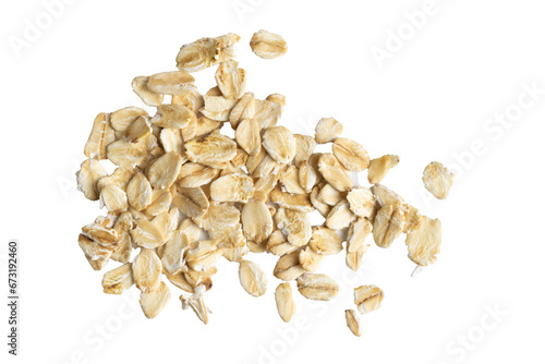 oatmeal on white isolated background
