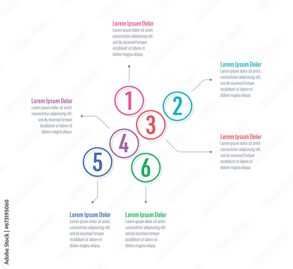 Naklejka premium 1-6 numbers infographic template. internet, web, magazine, annual report information template. six options business infographic template