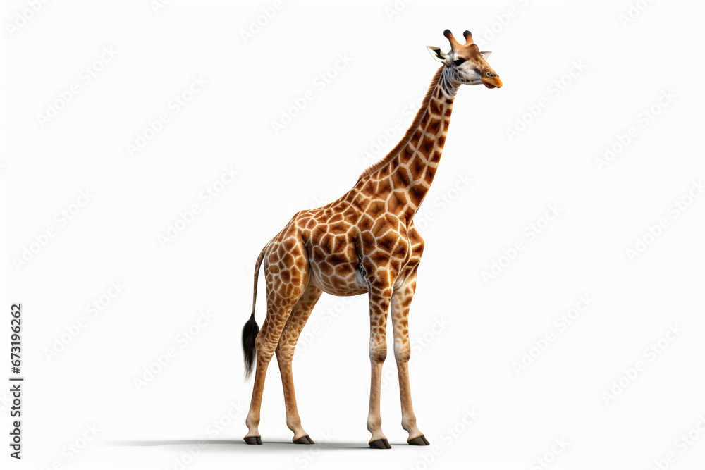 Obraz premium Majestic Stand: A Giraffe in Full Glory