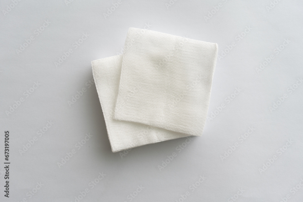 Fototapeta premium pair of gauzes on isolated white background
