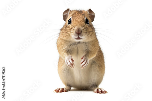 Curious Whiskers: A Gerbil's Inquisitive Stance