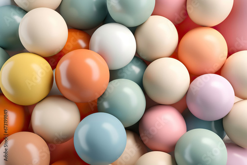 Pastel Universe  A Pile of Colorful Spheres