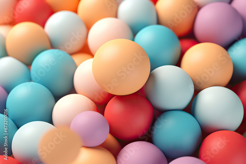 Pastel Universe  A Pile of Colorful Spheres