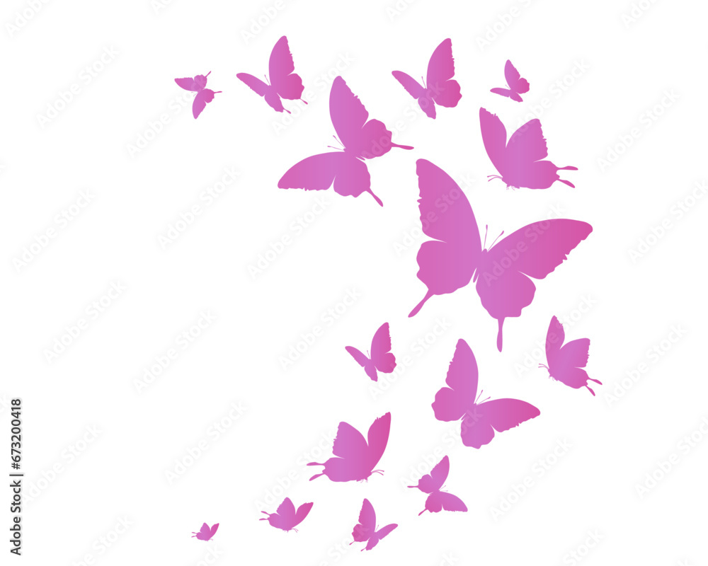 pink butterfly on white background pink butterfly on white background