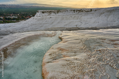View of terraces of Pamukkale, Turkey