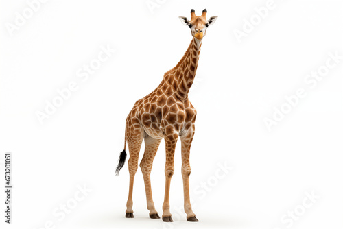 Giraffe, Giraffe Isolated On White, Giraffe On A White Background, Giraffe Isolated On White Background