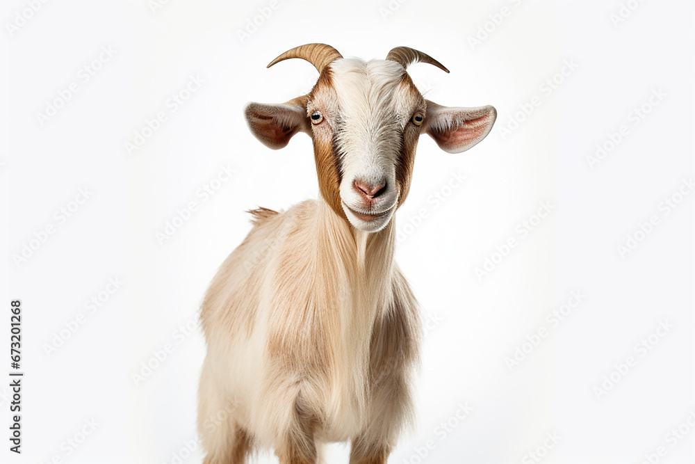 Goat, Close Up Of A Goat, Goat On A White Background, Goldfish Isolated On White Background Goat, Close Up Of A Goat, Goat On A White Background, Goldfish Isolated On White Background