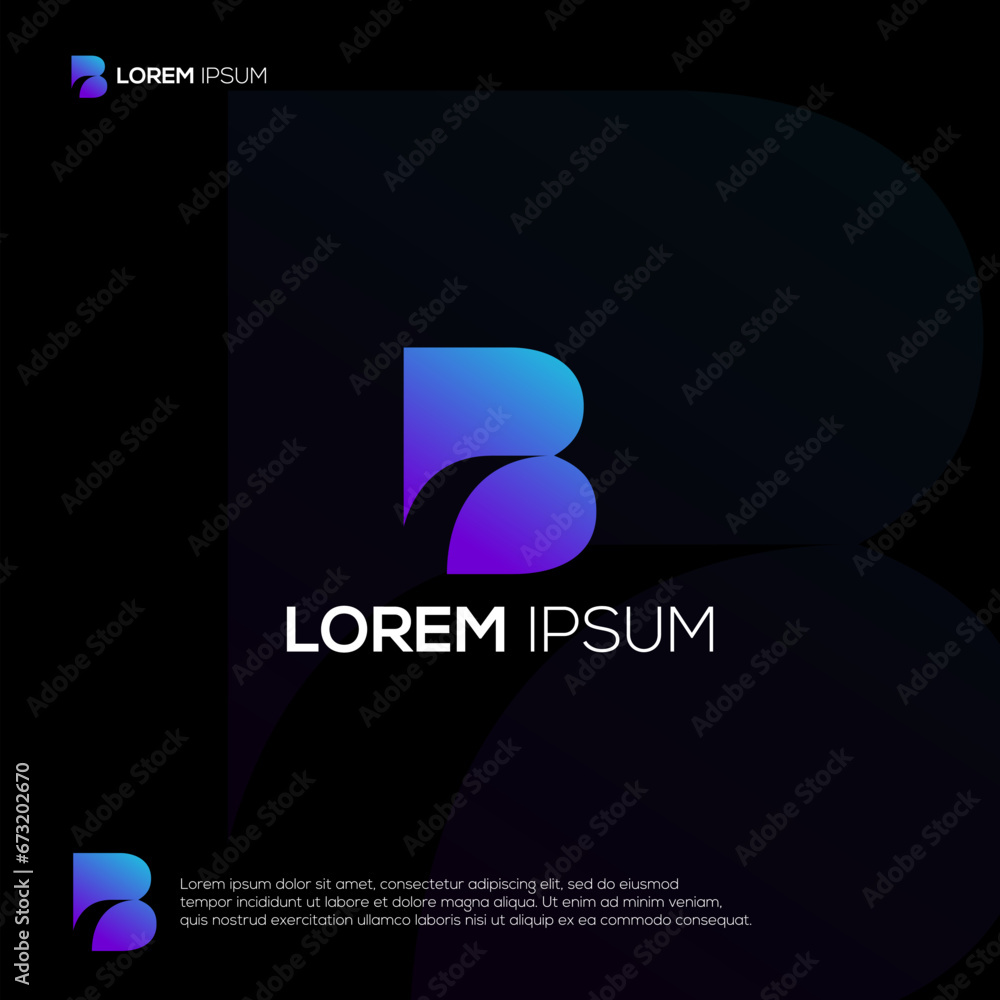 Fototapeta premium B Finance Logo Design Vector