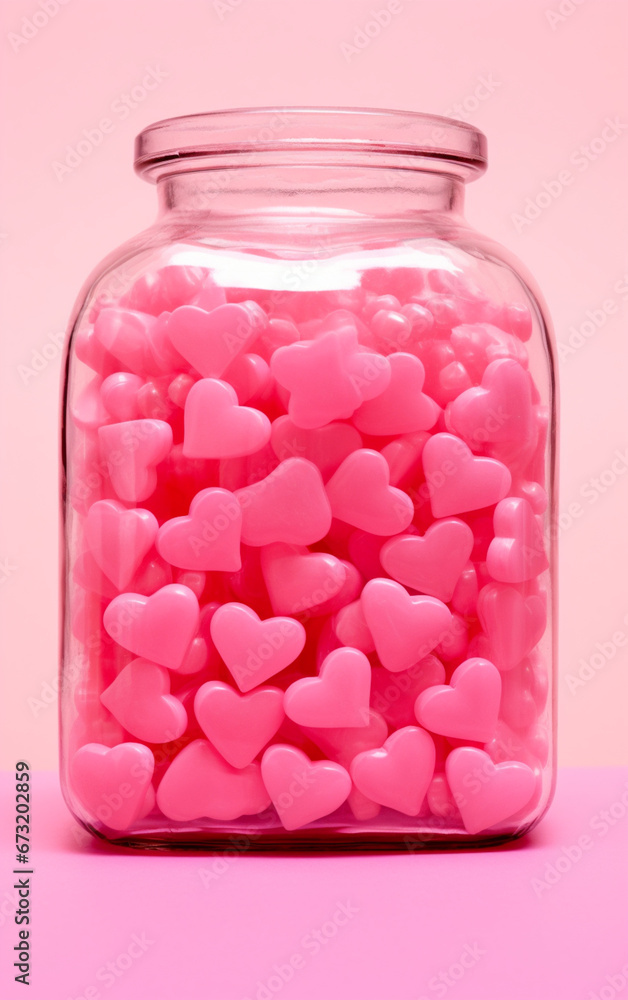 Heart-Shaped Marshmallows in Jar
Heart-Shaped Marshmallows in Jar