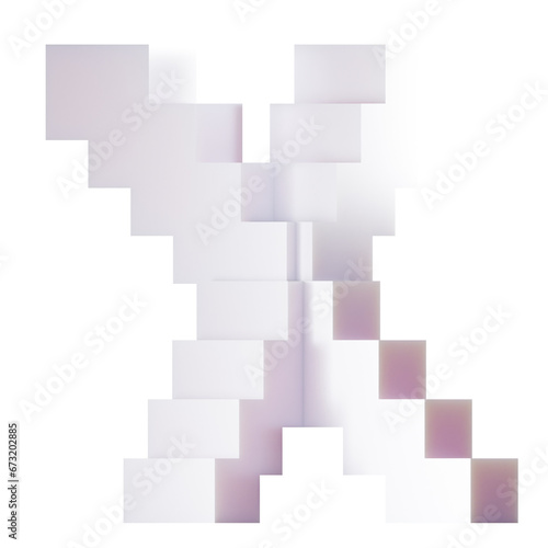 3d abstract shape on glossy color concept