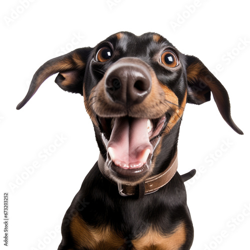 Dachshund dog portrait on isolated background  transparent png
