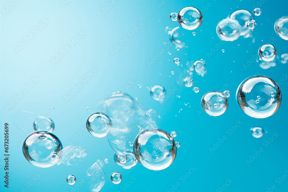 water drops blue background image
