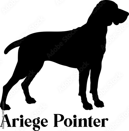 Ariege Pointer Dog silhouette breeds dog breeds dog monogram logo dog face vector