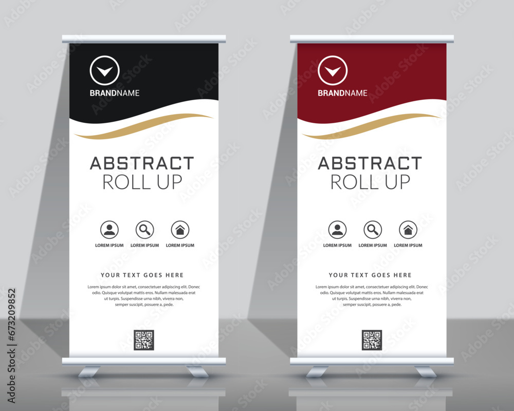 Business roll up banner template. standee design. banner template. Also