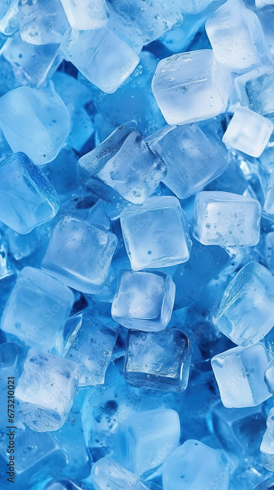 Crystalized Beauty: A Close-Up of Frozen Ice Cubes Crystalized Beauty: A Close-Up of Frozen Ice Cubes