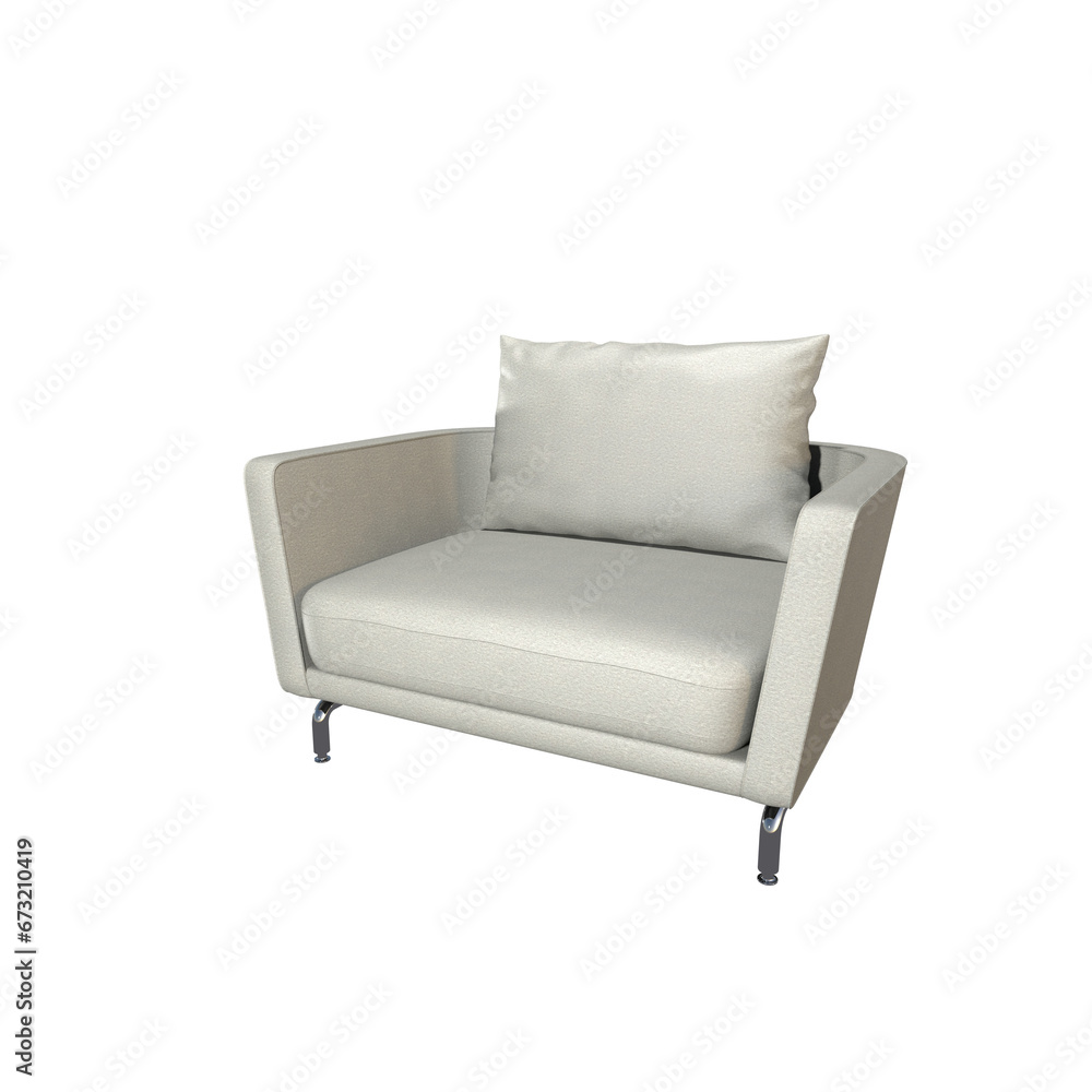 Sofa single transparent image Sofa single transparent image