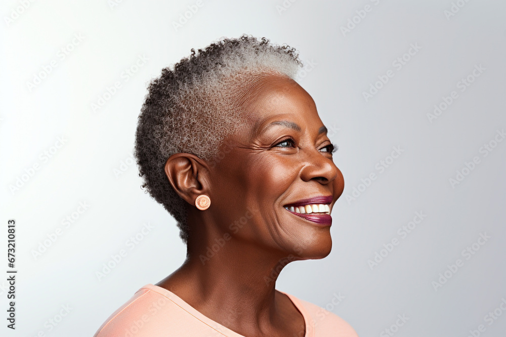 Beauty in every detail - African American mature woman portrait Beauty in every detail - African American mature woman portrait
