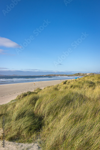 Braade  Ireland - September 3 2023  Wild Atlantic Way scenic road - Carrickfinn Beach and Airport 