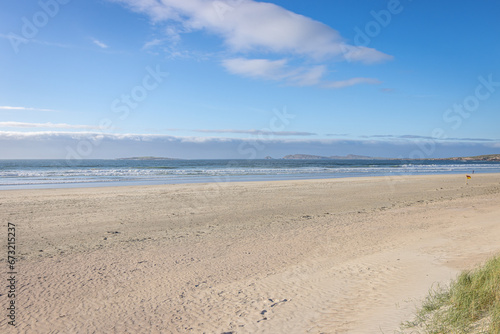 Braade, Ireland - September 3 2023 "Wild Atlantic Way scenic road - Carrickfinn Beach and Airport"