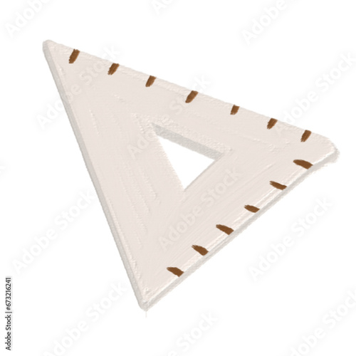 stationary_oilpaint_big Triangular Protractor_stuff