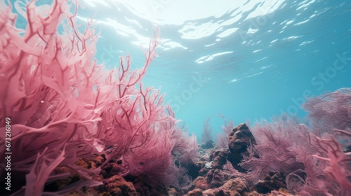 Algae under water. Seabed landscape. © Yahor Shylau 