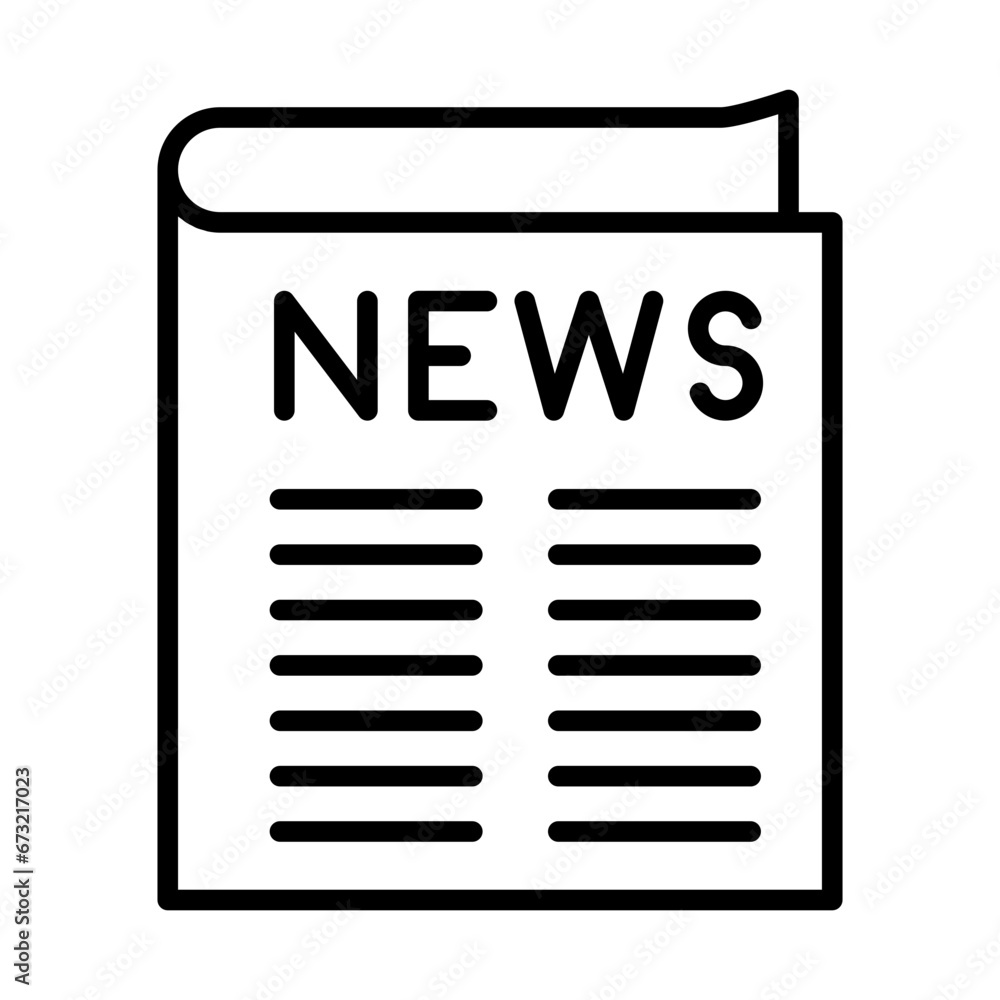 News and event marketing icon with black outline style. news, event, media, communication, business, information, technology. Vector Illustration News and event marketing icon with black outline style. news, event, media, communication, business, information, technology. Vector Illustration