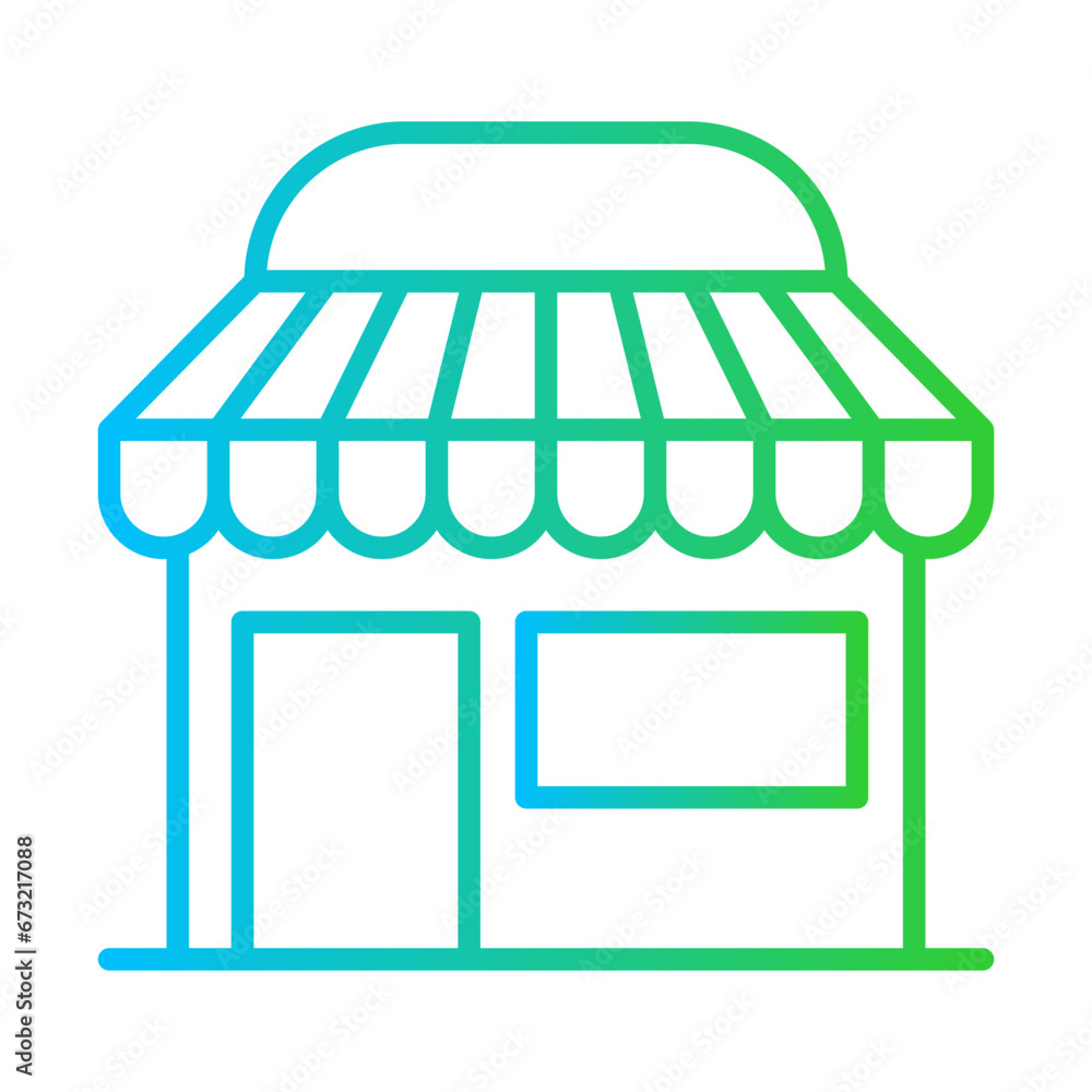 Market marketing icon with blue and green gradient outline style. business, marketing, technology, digital, communication, strategy, media. Vector Illustration Market marketing icon with blue and green gradient outline style. business, marketing, technology, digital, communication, strategy, media. Vector Illustration