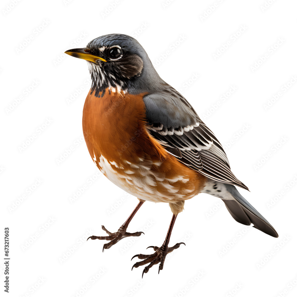 Obraz premium American Robin full body Bird