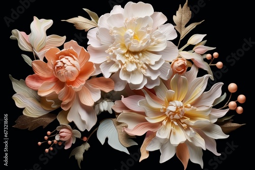captivating and exquisitely crafted flower artwork. Generative AI
