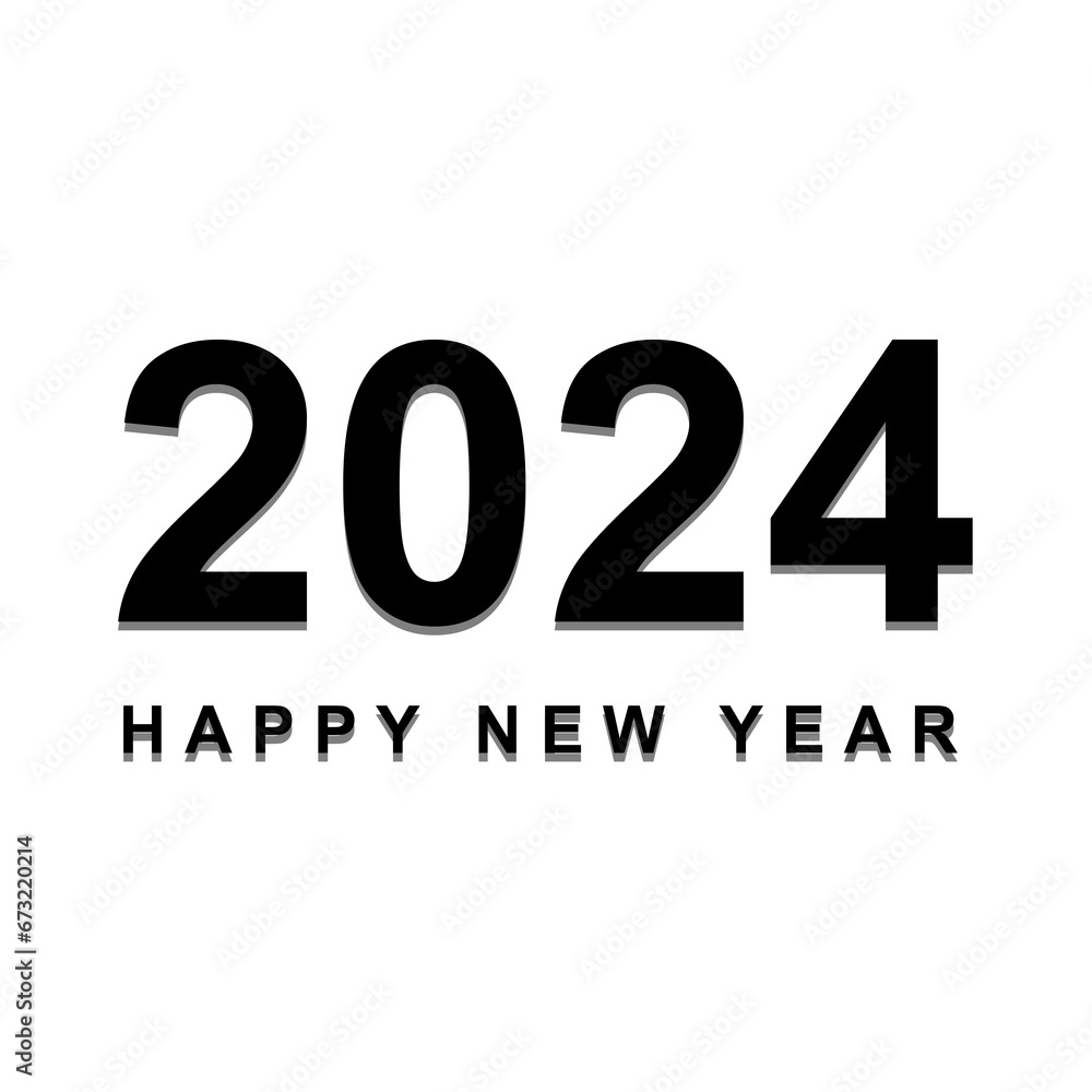 Happy new year 2024 design minimalistic and modern for branding , poster's, banner, greeting and new year 2024 celebration Happy new year 2024 design minimalistic and modern for branding , poster's, banner, greeting and new year 2024 celebration