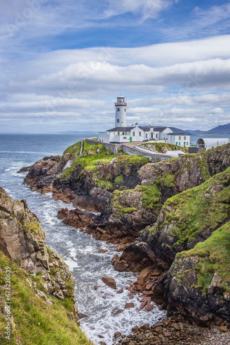 Arryheernabin, Ireland - September 3 2023 "Wild Atlantic Way scenic road - Fanada Head Lighthouse"