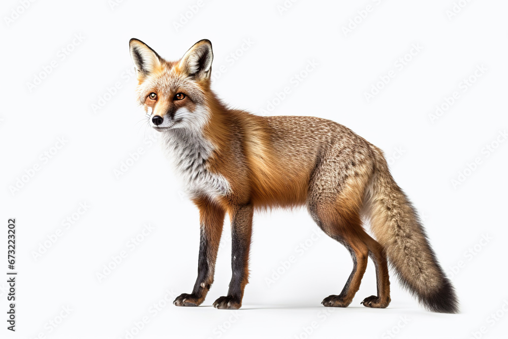Fototapeta premium Alert and Curious: Portrait of a Red Fox