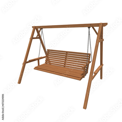 wooden swing chair