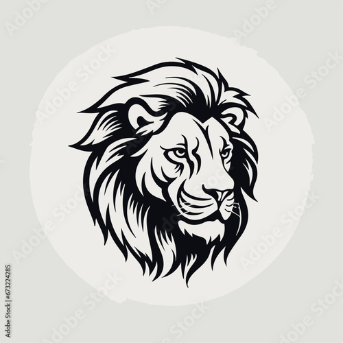 Lion in cartoon, doodle style. 2d vector illustration in logo, icon style. AI Generative
