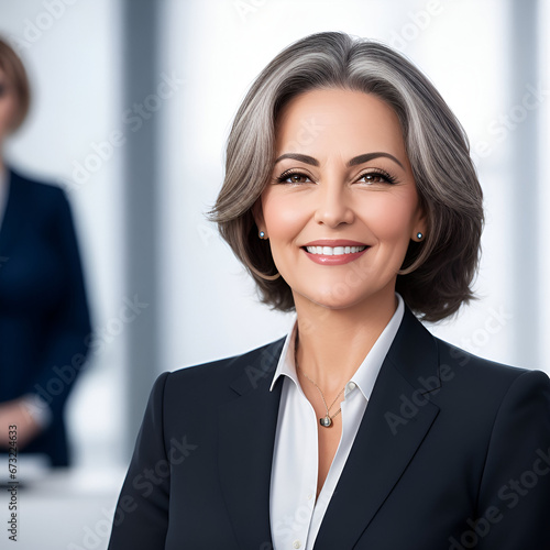 Portrait of Business Leader smiling with Confidence and embodying mission, mindset, and vision for success.
