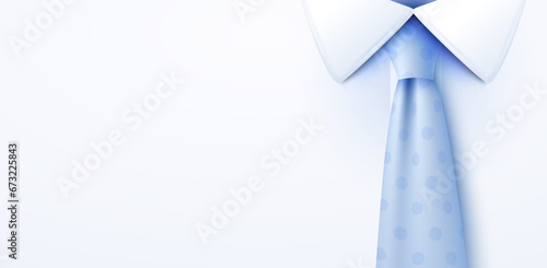 Close up of classic male shirt and tie.