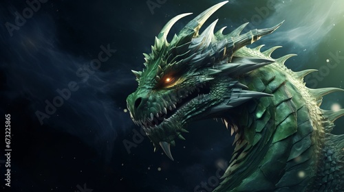 green dragon background.