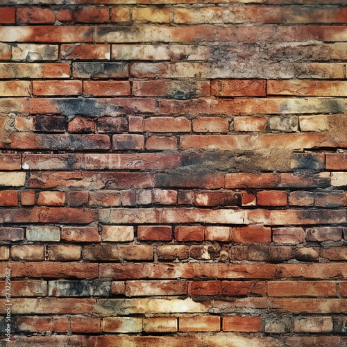 Aged Brick Wall Texture Pattern