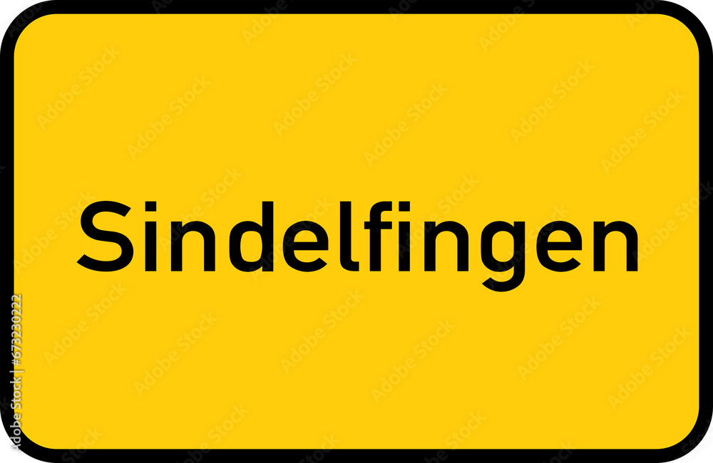 City sign of Sindelfingen - Ortsschild von Sindelfingen City sign of Sindelfingen - Ortsschild von Sindelfingen