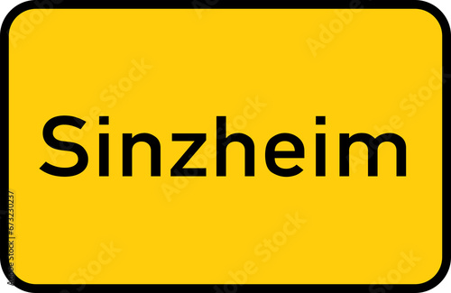 City sign of Sinzheim - Ortsschild von Sinzheim