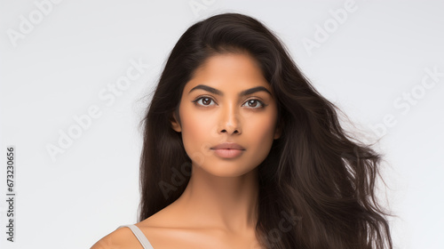 Indian model with  natural beauty with minimum makeup, studio shot © PrabhjitSingh