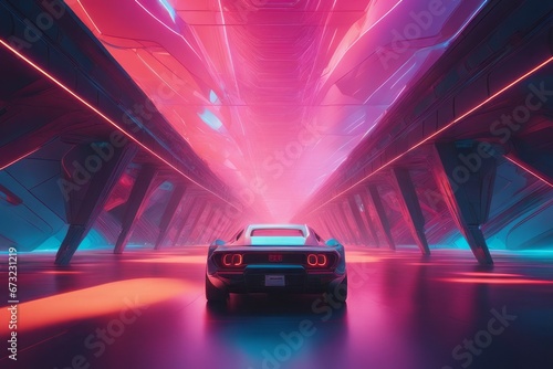 3d rendering of a futuristic sci - fi futuristic concept with a car on a background 3d rendering of a futuristic sci - fi futuristic concept with a car on a background 3d illustration of a futuristic 