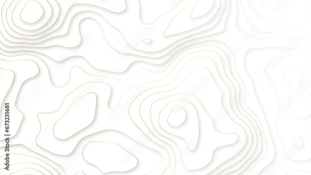 Abstract wavy line paper cut white background. Topographic canyon geometric map relief texture with curved layers and shadow. Abstract realistic papercut decoration textured with wavy layers. Abstract wavy line paper cut white background. Topographic canyon geometric map relief texture with curved layers and shadow. Abstract realistic papercut decoration textured with wavy layers.